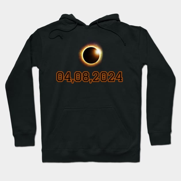 Pennsylvania State Erie PA USA Totality April 8, 2024 Total Solar Eclipse Hoodie by r.abdulazis